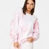 HeyYou On Repeat Crew Sweatshirt In Blush Tie Dye 2 HeyYou On Repeat Crew Sweatshirt In Blush Tie Dye