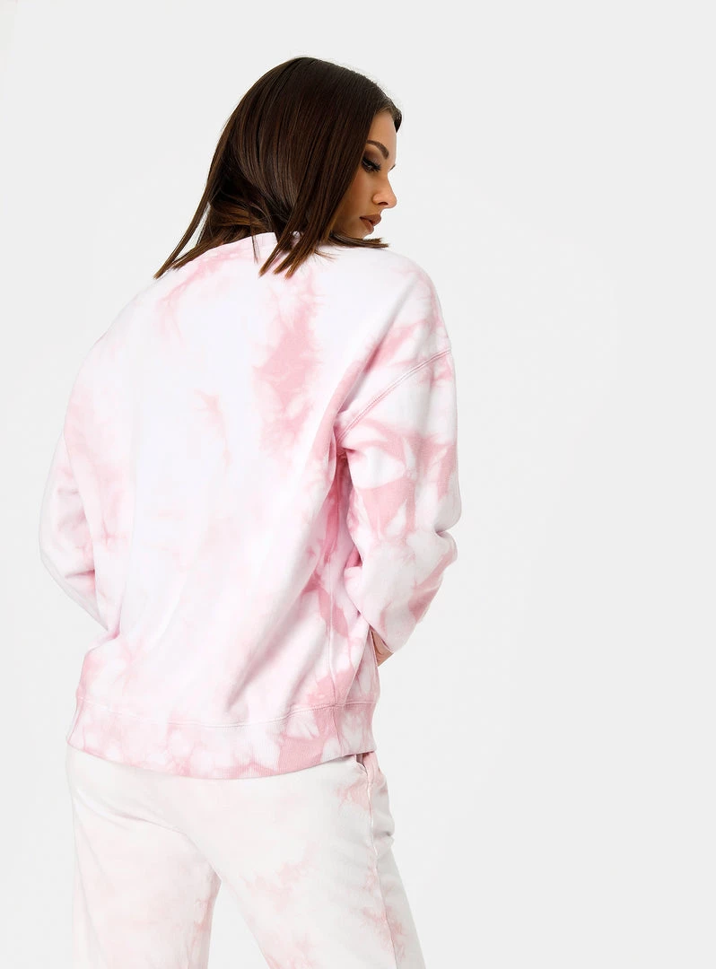 HeyYou On Repeat Crew Sweatshirt In Blush Tie Dye 5 HeyYou On Repeat Crew Sweatshirt In Blush Tie Dye