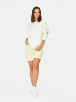 HeyYou On Repeat Crew Sweatshirt In Honeydew Tie Dye