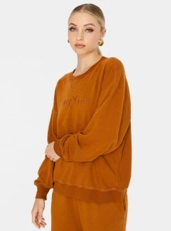 HeyYou On Repeat Crew Sweatshirt In Penny