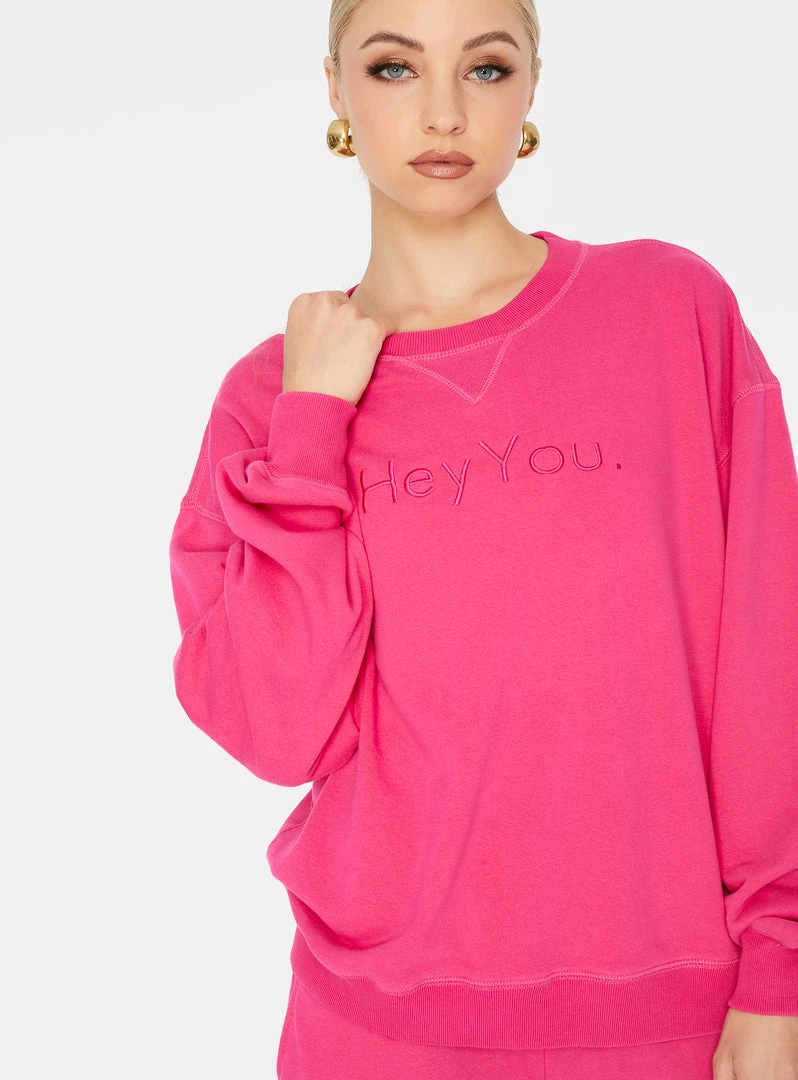 HeyYou New Arrivals On Repeat Crew Sweatshirt In Pink 6 HeyYou New Arrivals On Repeat Crew Sweatshirt In Pink
