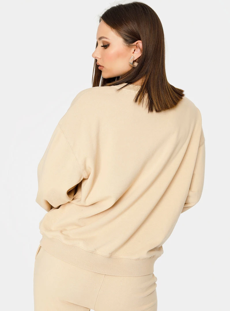 HeyYou New Arrivals On Repeat Crew Sweatshirt In Sand 5 HeyYou New Arrivals On Repeat Crew Sweatshirt In Sand