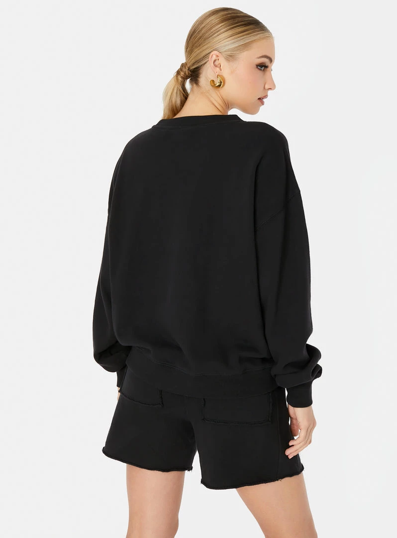 HeyYou New Arrivals On Repeat Crew Sweatshirt In Vintage Black 5 HeyYou New Arrivals On Repeat Crew Sweatshirt In Vintage Black