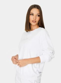 HeyYou New Arrivals On Repeat Crew Sweatshirt In White