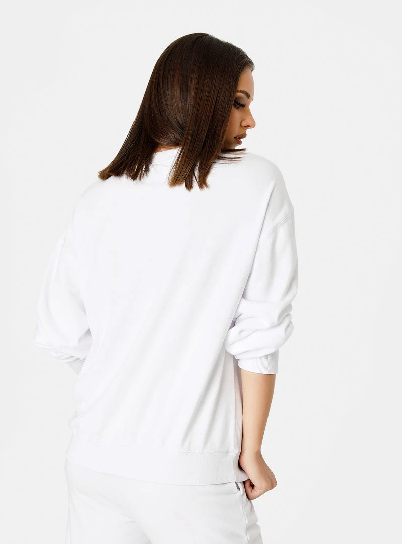 HeyYou New Arrivals On Repeat Crew Sweatshirt In White 5 HeyYou New Arrivals On Repeat Crew Sweatshirt In White