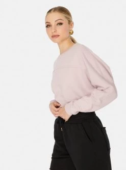 HeyYou Westward Crop Sweatshirt In Mauve