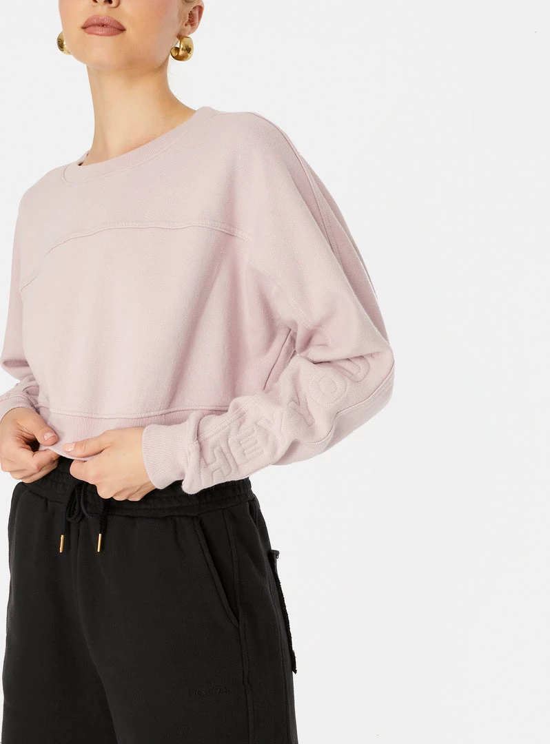 HeyYou Westward Crop Sweatshirt In Mauve 6 HeyYou Westward Crop Sweatshirt In Mauve