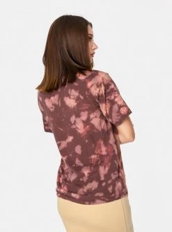 HeyYou T-Shirts Pocket Tee In Maroon Tie Dye