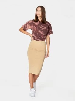 HeyYou T-Shirts Pocket Tee In Maroon Tie Dye