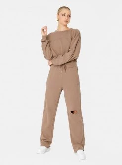 HeyYou New Arrivals Westward Crop Sweatshirt In Taupe 11 HeyYou New Arrivals Westward Crop Sweatshirt In Taupe