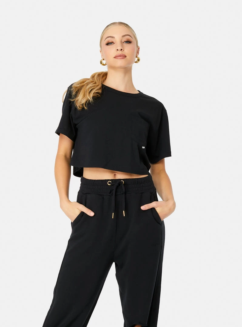 HeyYou New Arrivals Everyday Crop Tee In Black 3 HeyYou New Arrivals Everyday Crop Tee In Black