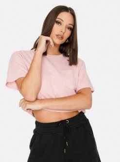 HeyYou New Arrivals Everyday Crop Tee In Blush