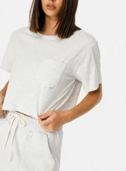 HeyYou Everyday Crop Tee In Heather Grey