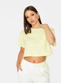 HeyYou Everyday Crop Tee In Honey Dew New Arrivals