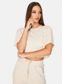 HeyYou Everyday Crop Tee In Oat New Arrivals