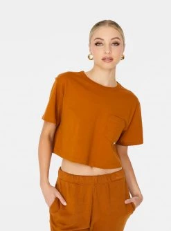 HeyYou Everyday Crop Tee In Penny