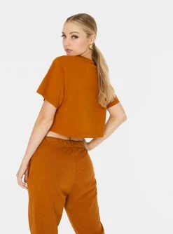 HeyYou Everyday Crop Tee In Penny
