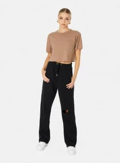 HeyYou Everyday Crop Tee In Taupe