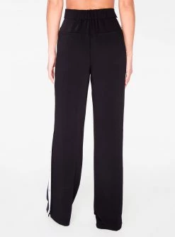 HeyYou Black High Waisted Relaxed Side Snap Trouser