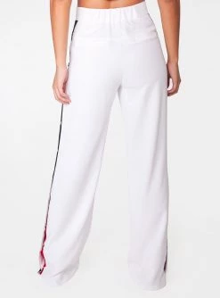 HeyYou Off White High Waisted Relaxed Side Snap Trouser