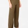 HeyYou Olive High Waisted Relaxed Side Zip Trouser Pants 2 HeyYou Olive High Waisted Relaxed Side Zip Trouser Pants