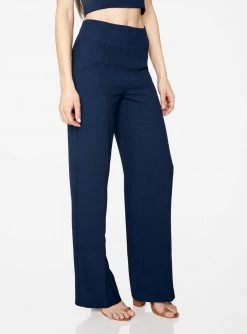 HeyYou Indigo High Waisted Relaxed Side Zip Trouser