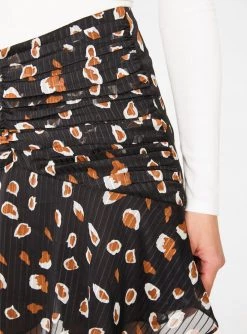 HeyYou Skirts Black Ruched Mini Skirt