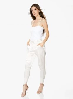 HeyYou High Waisted Jogger In Creme