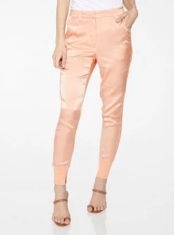 HeyYou High Waisted Jogger In Peach Pants