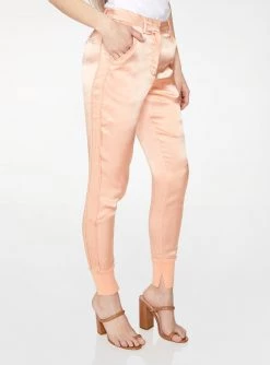 HeyYou High Waisted Jogger In Peach Pants