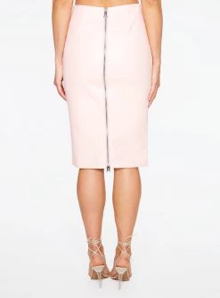 HeyYou Skirts Blush Faux Leather Pencil Skirt