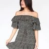 HeyYou Black Floral Off The Shoulder Ruffle Dress 1 HeyYou Black Floral Off The Shoulder Ruffle Dress