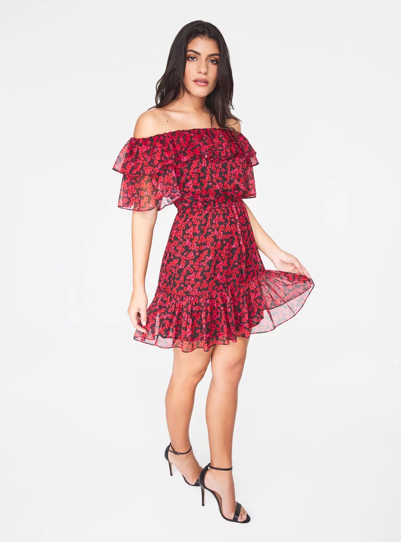 HeyYou Dresses Red Blossom Off The Shoulder Ruffle Dress 7 HeyYou Dresses Red Blossom Off The Shoulder Ruffle Dress