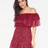 HeyYou Dresses Red Blossom Off The Shoulder Ruffle Dress 2 HeyYou Dresses Red Blossom Off The Shoulder Ruffle Dress