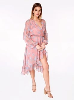 HeyYou Dresses Coral Open Back Ruffle Dress