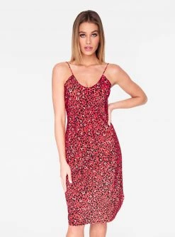 HeyYou Leopard Strappy Slip Dress