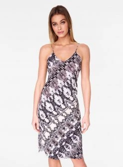 HeyYou Snake Print Strappy Slip Dress
