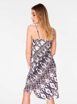 HeyYou Snake Print Strappy Slip Dress