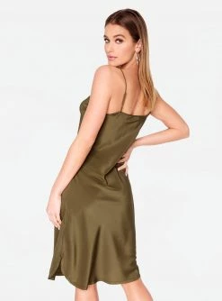 HeyYou Olive Strappy Slip Dress 10 HeyYou Olive Strappy Slip Dress