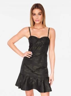 HeyYou Dresses Camo Print Bustier Dress