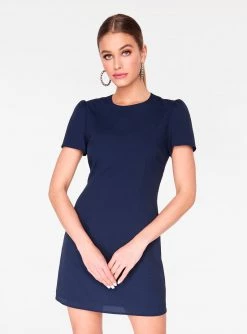 HeyYou Dresses Indigo Cap Sleeve Mini Dress
