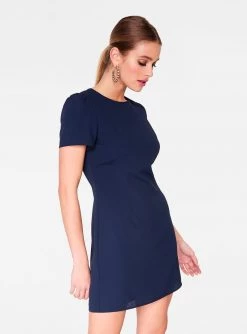HeyYou Dresses Indigo Cap Sleeve Mini Dress