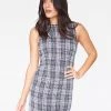 HeyYou Black Tweed Sleeveless Mini Dress 1 HeyYou Black Tweed Sleeveless Mini Dress