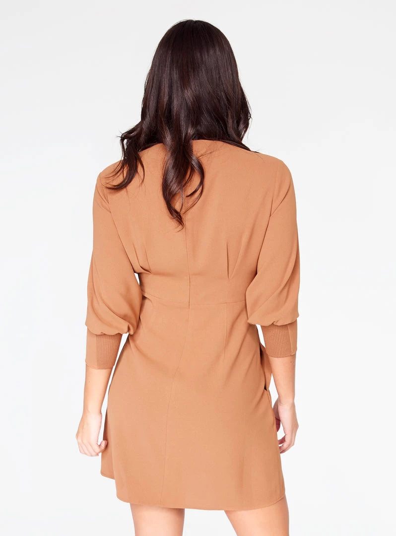 HeyYou Camel 3/4 Sleeve Mini Dress Dresses 6 HeyYou Camel 3/4 Sleeve Mini Dress Dresses