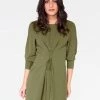 HeyYou Olive 3/4 Sleeve Mini Dress Dresses