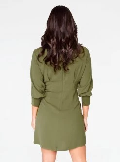 HeyYou Olive 3/4 Sleeve Mini Dress Dresses 10 HeyYou Olive 3/4 Sleeve Mini Dress Dresses