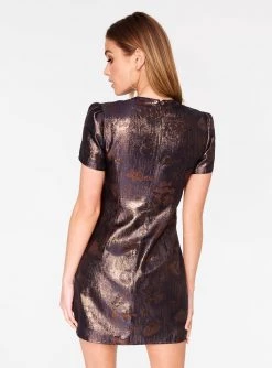 HeyYou Metallic Cap Sleeve Mini Dress 10 HeyYou Metallic Cap Sleeve Mini Dress