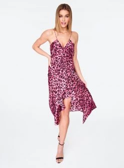 HeyYou Ruched Front Tank Dress In Pink Cheetah 11 HeyYou Ruched Front Tank Dress In Pink Cheetah