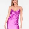 HeyYou Dresses Purple Cowl Neck Satin Slip Dress 2 HeyYou Dresses Purple Cowl Neck Satin Slip Dress