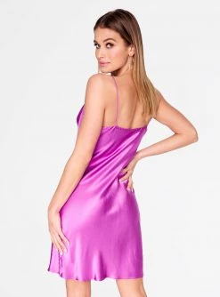 HeyYou Dresses Purple Cowl Neck Satin Slip Dress 10 HeyYou Dresses Purple Cowl Neck Satin Slip Dress